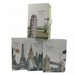 DSCN9404 Блокнот на магниті "Cities", кольор. торец, лінія, 19*12,5см,144Р, 80g, mix, 1шт/этик.